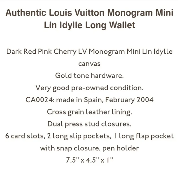 Louis Vuitton Wallet Vintage and Authentic LV - Picture 5 of 5